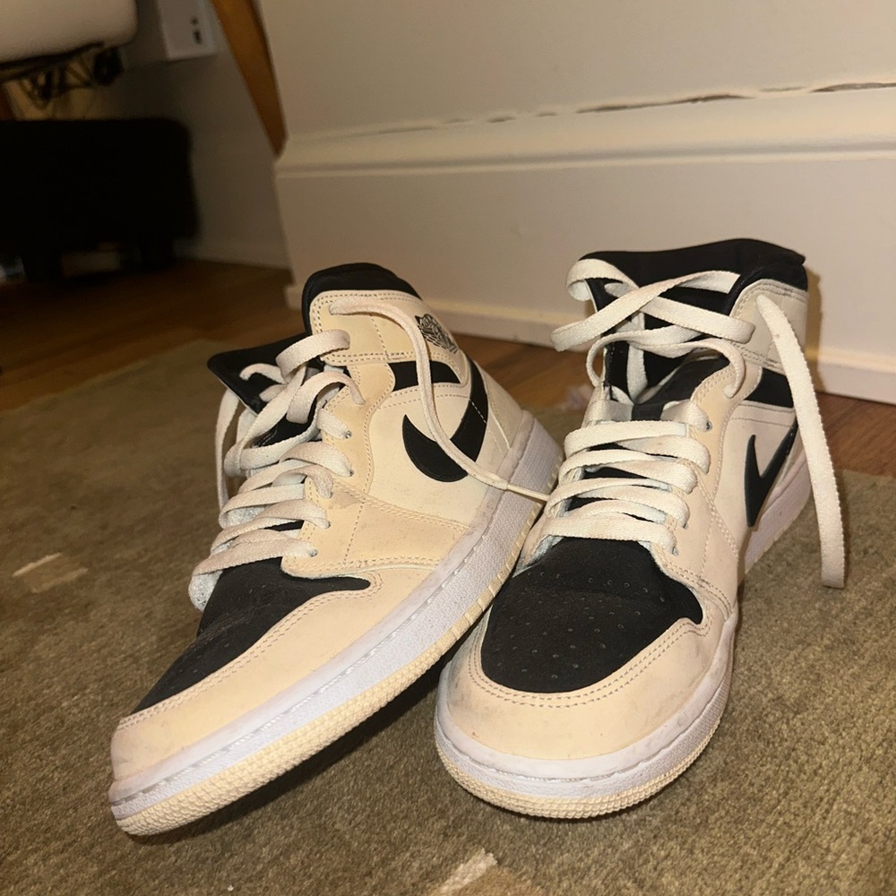 Air Jordan 1 Mid Coconut Milk Black Women’s